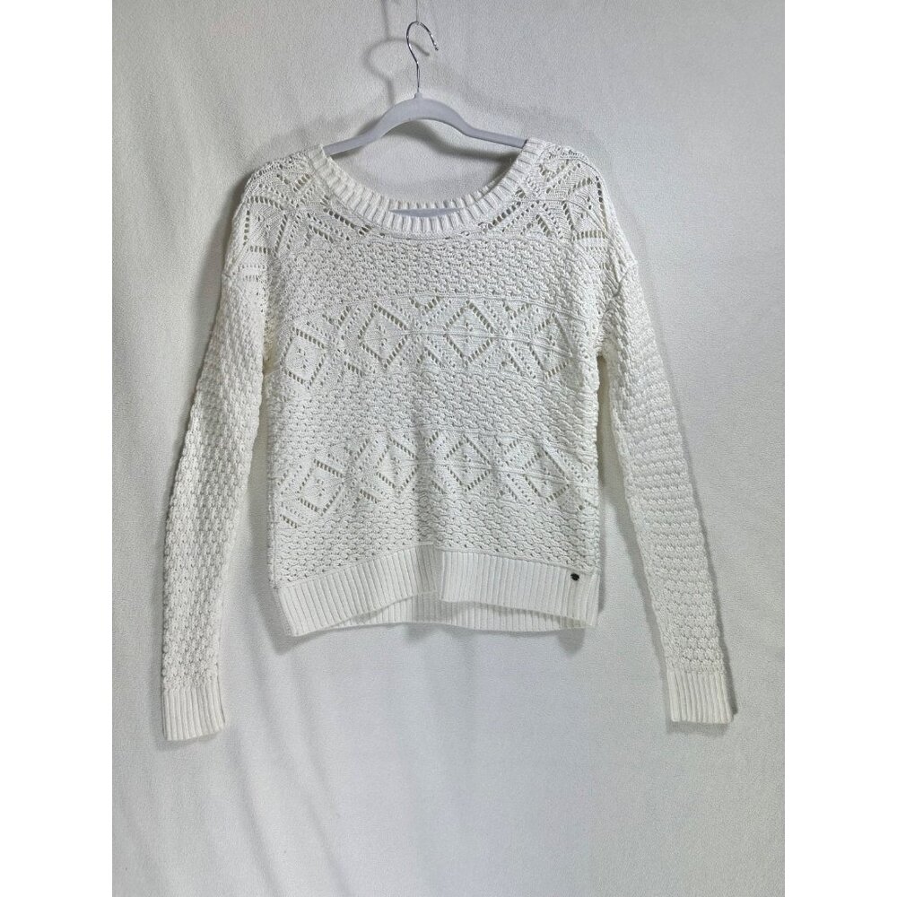 American Eagle Medium Boho Off-White Knit Sweater